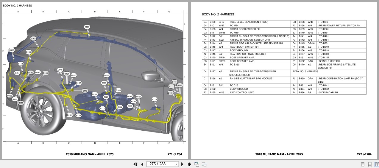 Nissan MURANO NAM 2018 APRIL 2025 Electrical Wiring Diagrams (3)