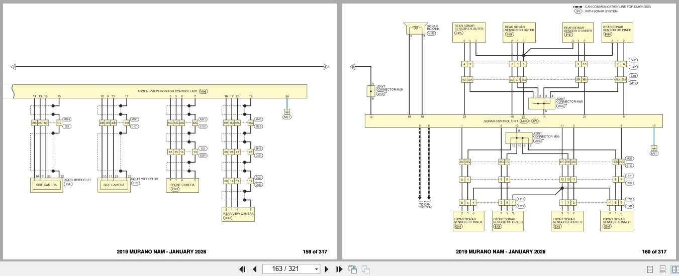Nissan MURANO NAM 2019 JANUARY 2026 Electrical Wiring Diagrams (3)