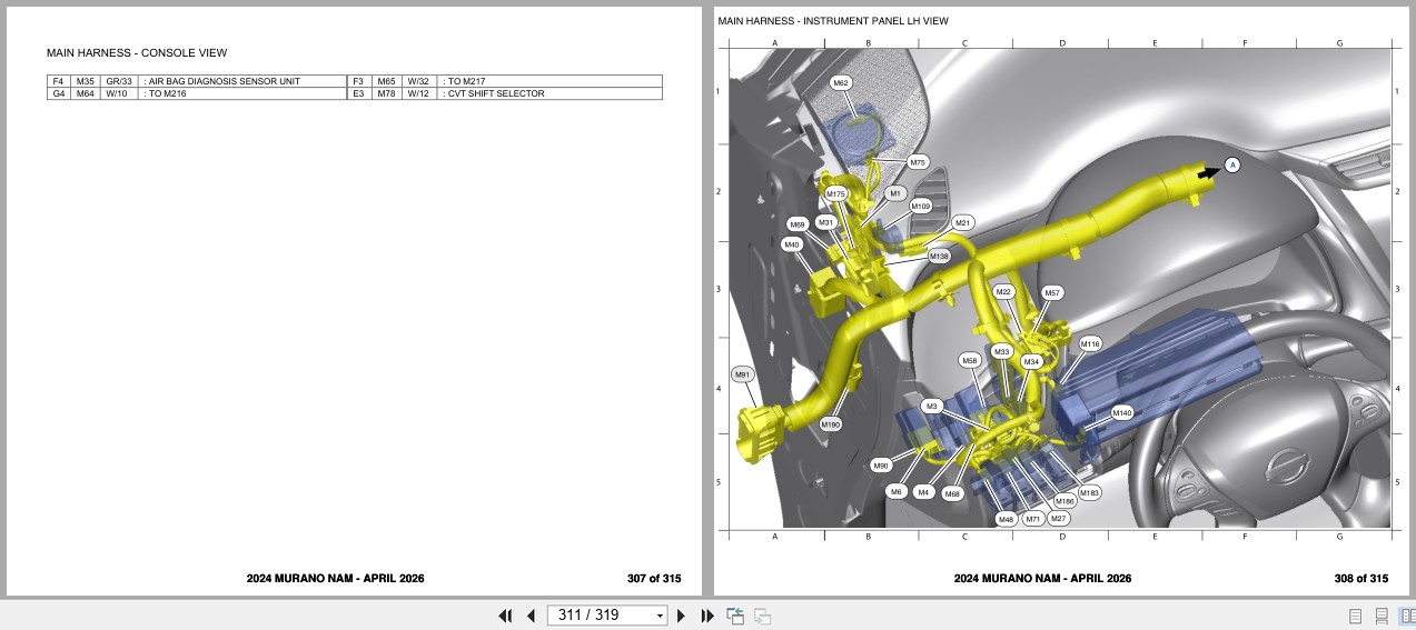 Nissan MURANO NAM 2024 APRIL 2026 Electrical Wiring Diagrams (3)