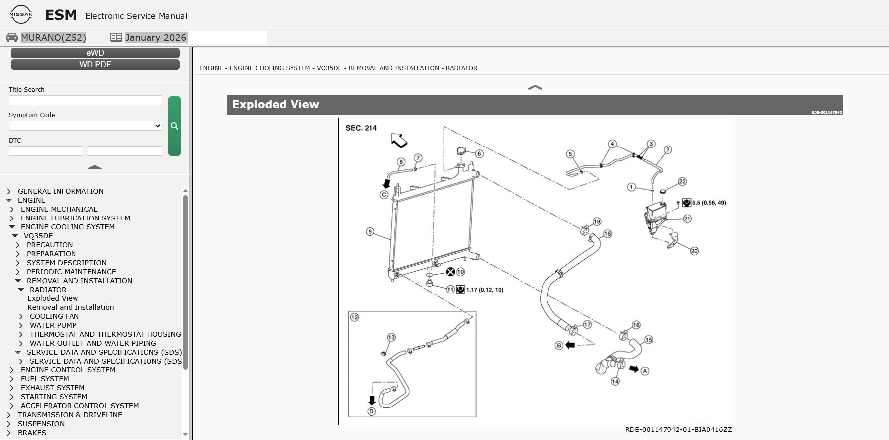 Nissan MURANO Z52 2020 January 2026 Service Manual Wiring Diagrams (2)