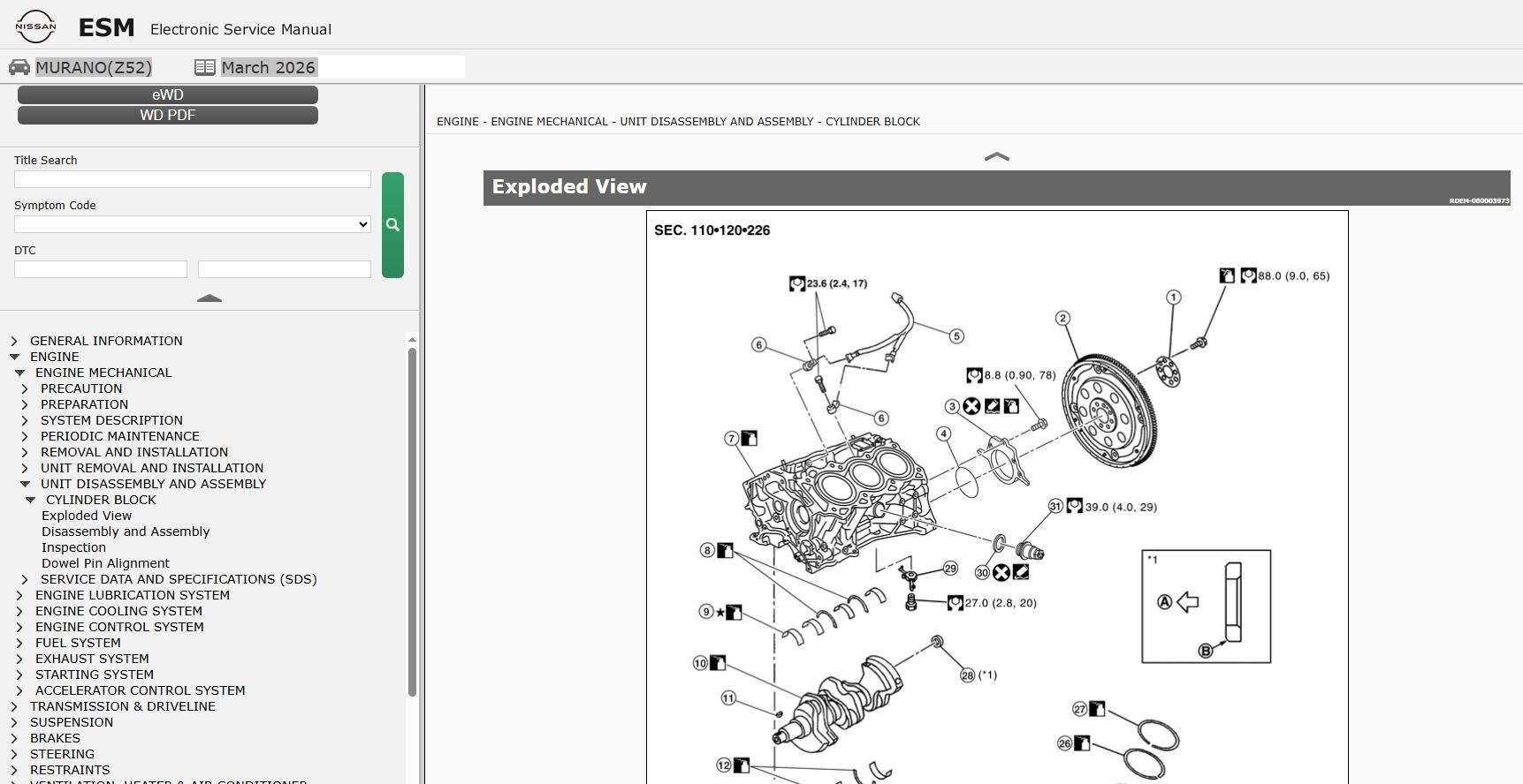 Nissan MURANO Z52 2022 March 2026 Service Manual Wiring Diagrams (2)