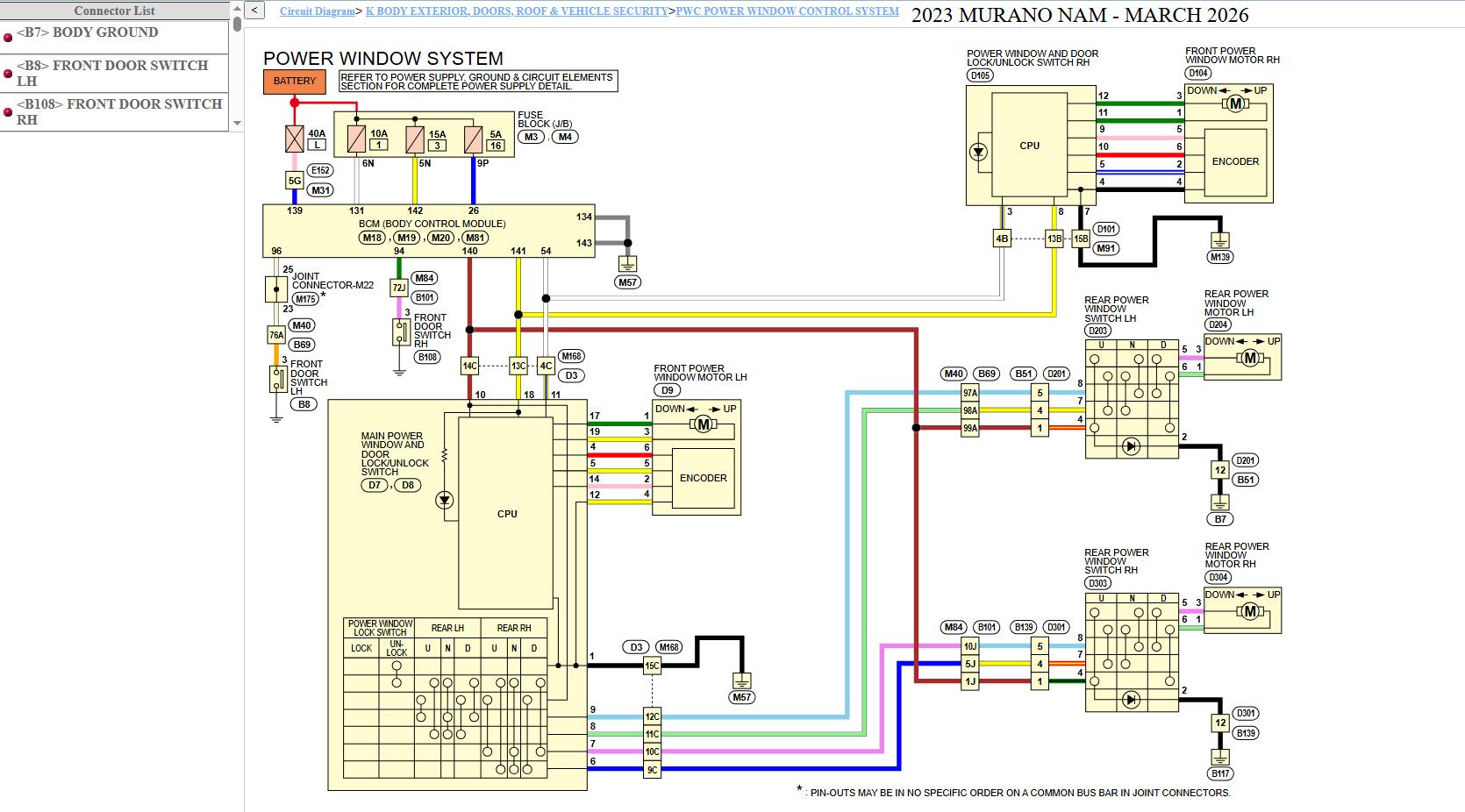 Nissan MURANO Z52 2023 March 2026 Service Manual Wiring Diagrams (3)