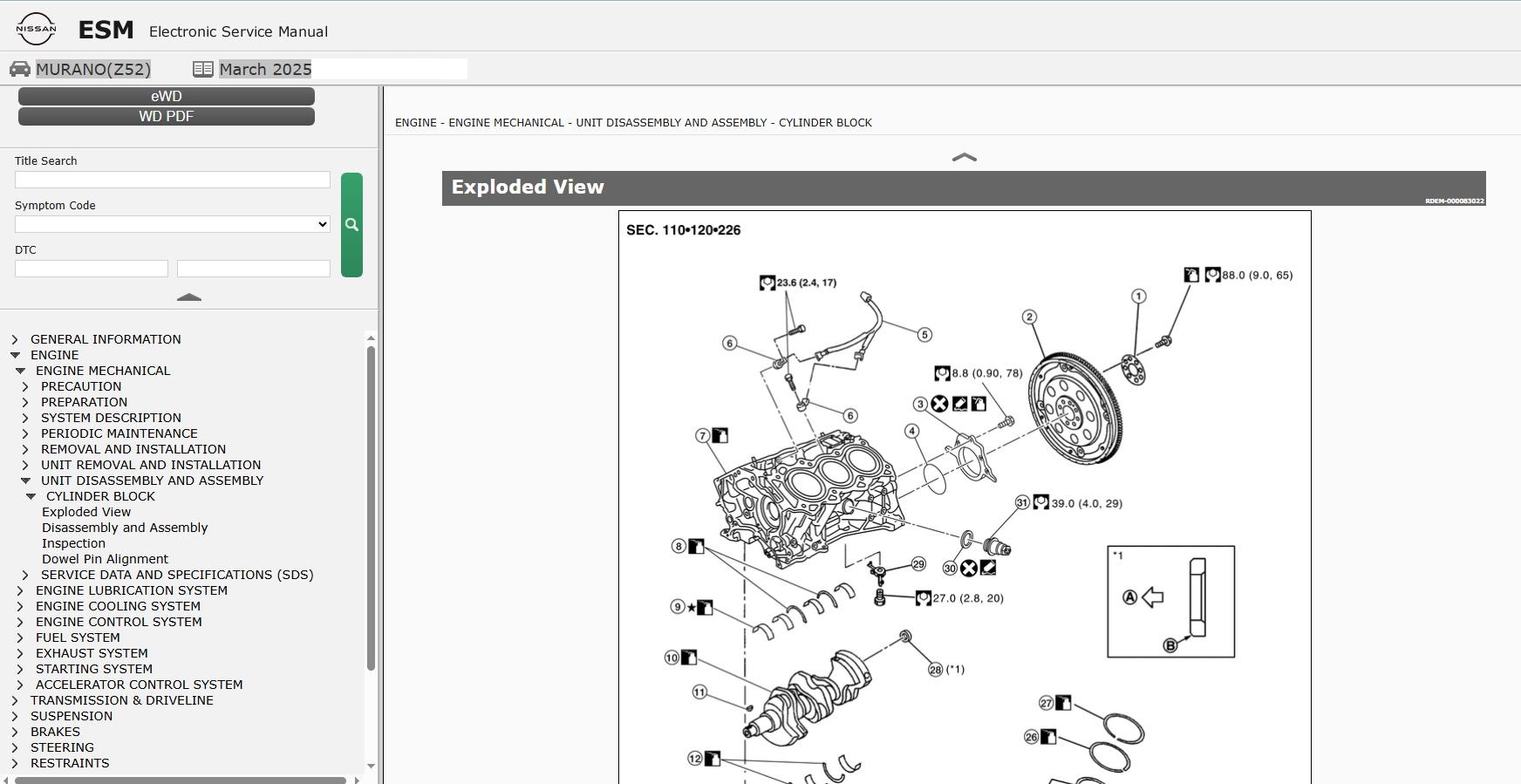 Nissan MURANO Z52 2024 March 2025 Service Manual Wiring Diagrams (2)