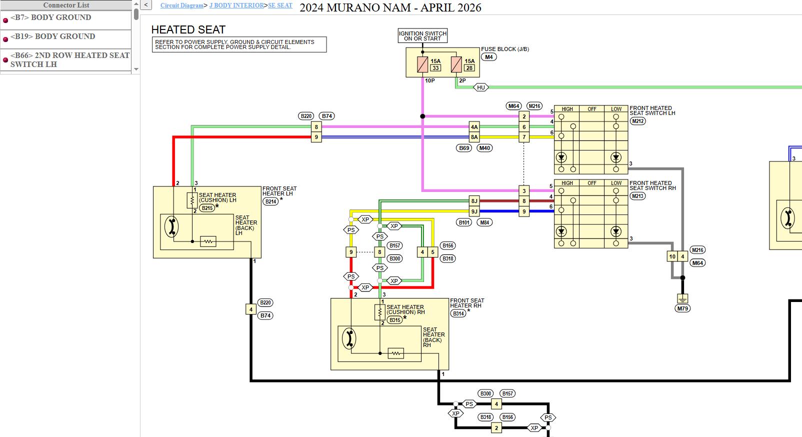 Nissan MURANO Z52 2024 March 2025 Service Manual Wiring Diagrams (3)