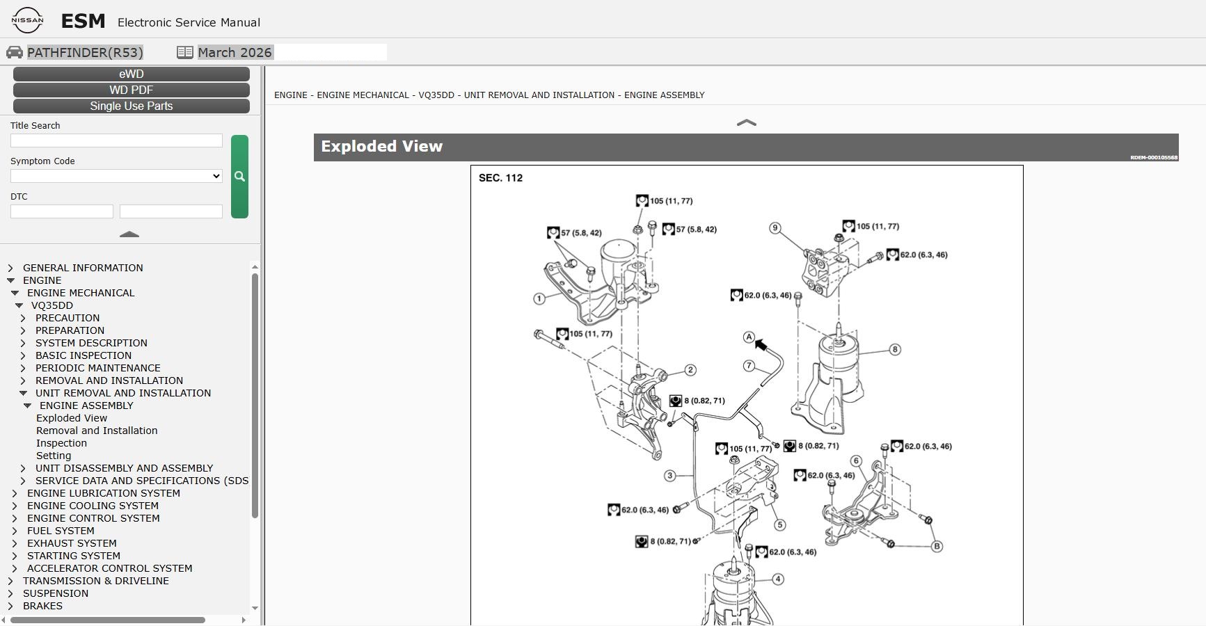 Nissan PATHFINDER R53 2022 March 2026 Parts Service Manual Wiring Diagrams (2)