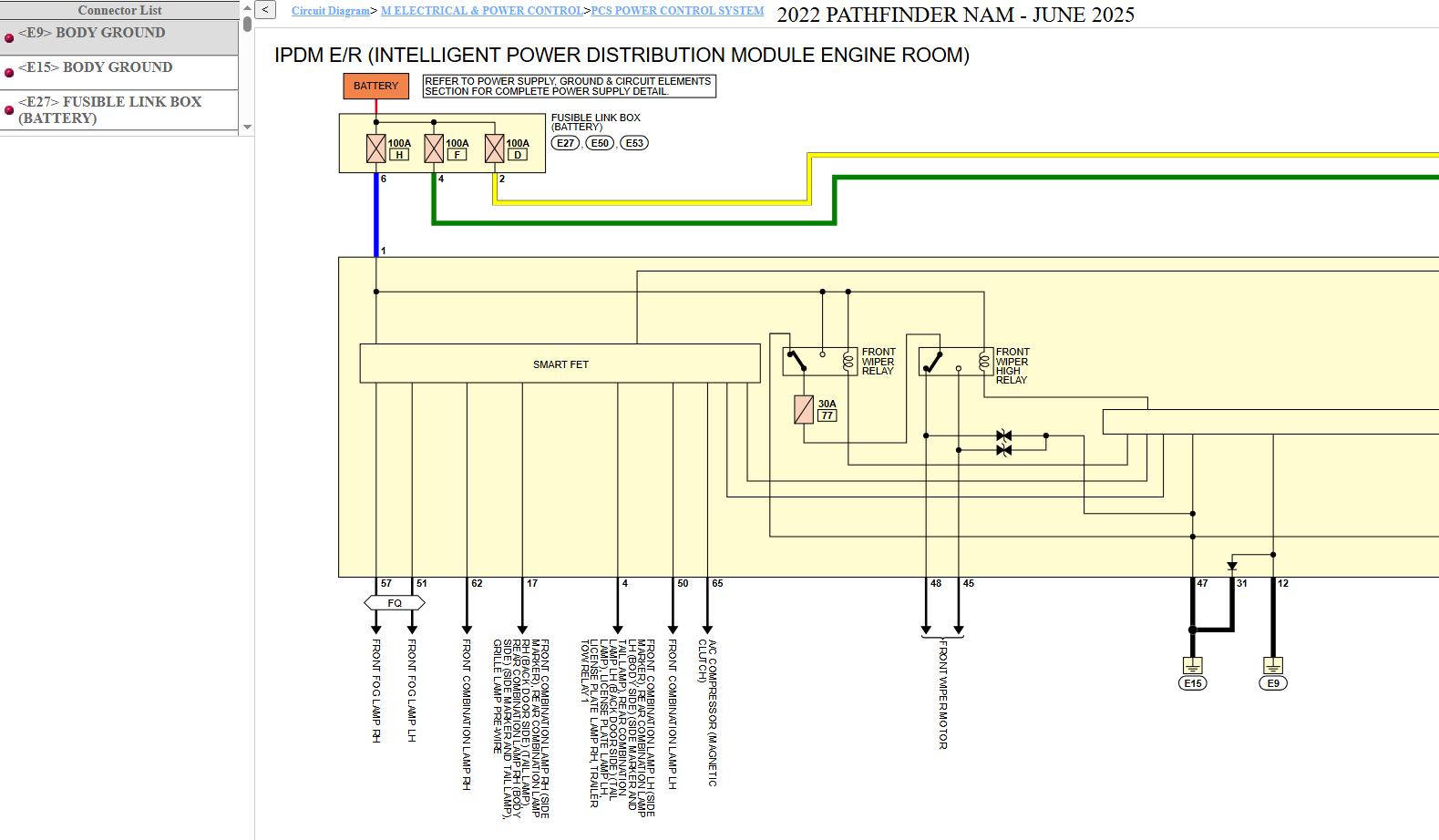 Nissan PATHFINDER R53 2022 March 2026 Parts Service Manual Wiring Diagrams (3)