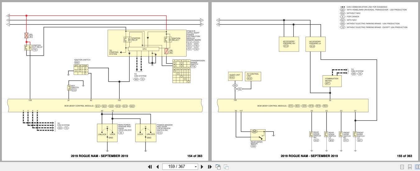 Nissan ROGUE NAM 2019 SEPTEMBER 2019 Electrical Wiring Diagrams (2)
