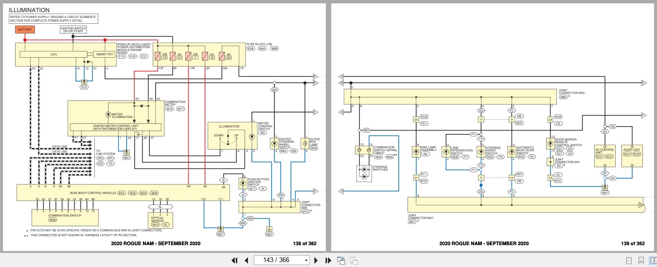 Nissan ROGUE NAM 2020 SEPTEMBER 2020 Electrical Wiring Diagrams (2)