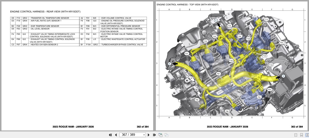 Nissan ROGUE NAM 2023 JANUARY 2026 Electrical Wiring Diagrams (2)