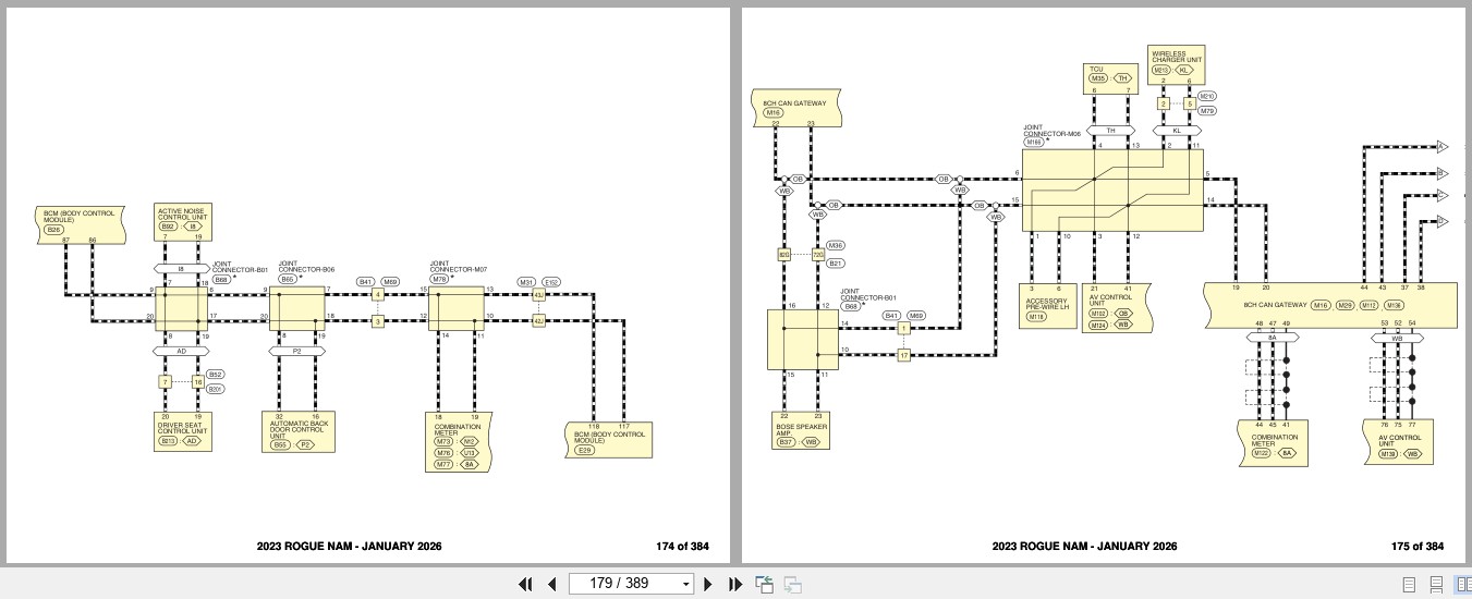 Nissan ROGUE NAM 2023 JANUARY 2026 Electrical Wiring Diagrams (3)