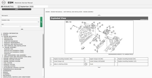 Nissan Rogue T32 2017 September 2025 Service Manual Wiring Diagrams (2)