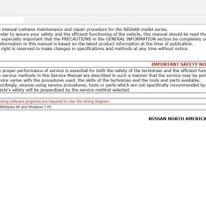 Nissan ROGUE T33 2023 January 2026 Parts Service Manual Wiring Diagrams (1)