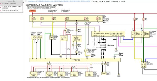 Nissan Rogue T33 2023 January 2026 Parts Service Manual Wiring Diagrams (3)