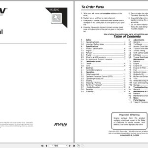 RYAN Aerator GA 24 544907 Technical Manual 4132280 2004 (1)