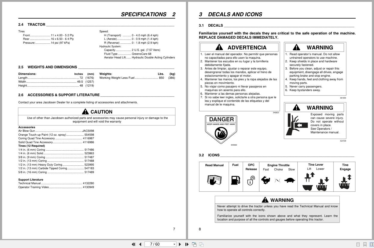 RYAN Aerator GA 24 544907 Technical Manual 4132280 2004 (2)