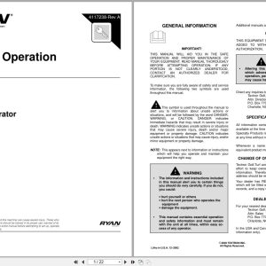 RYAN Aerator GA 60 PT 544914 Safety Operation Manual 4117238 A 2002 (1)