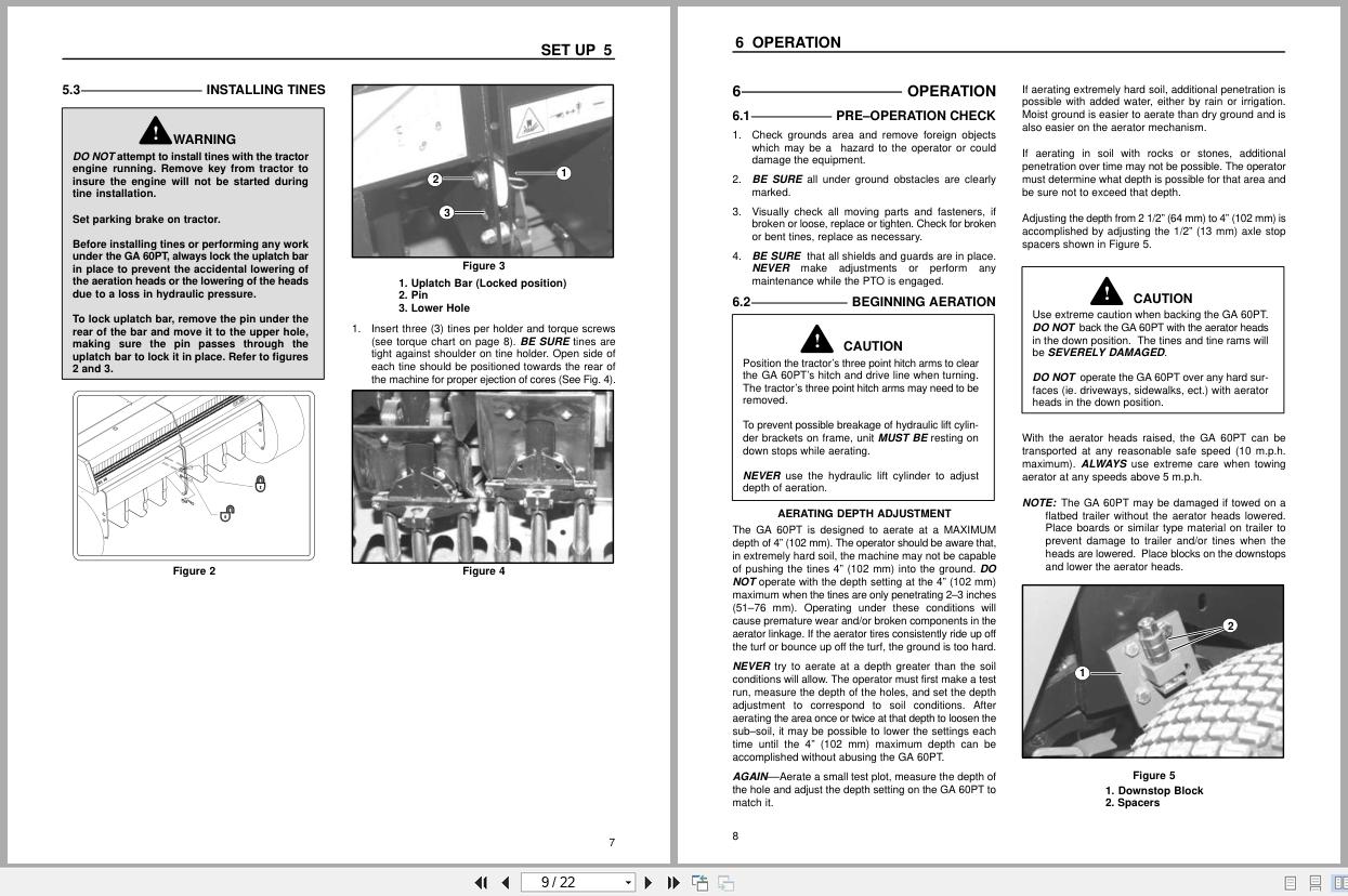 RYAN Aerator GA 60 PT 544914 Safety Operation Manual 4117238 A 2002 (2)