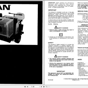 RYAN Ride On Turf Aerator Ride Aire and Ride Aire II Operators Parts Manual 522367 186 (1)