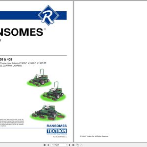 Ransomes Mower Fairway 250 305 405 Parts Maintenance Manual 24211GR1 2000 (1)