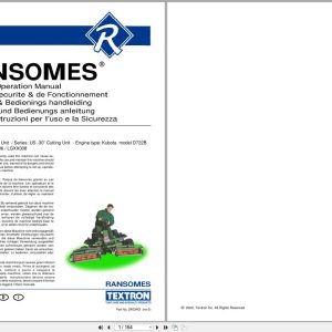 Ransomes Ride on Mower T Plex 185 Operation Safety Manual 24034G 2000 ML (1)