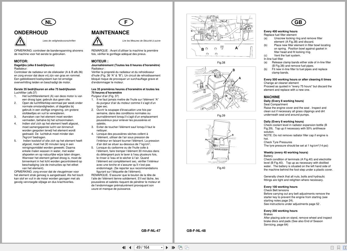 Ransomes Ride on Mower T Plex 185 Operation Safety Manual 24034G 2000 ML (2)