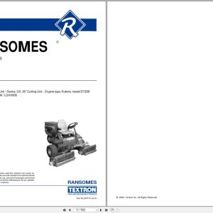 Ransomes Ride on Mower T Plex 185 Parts Manual 24071 2000 (1)
