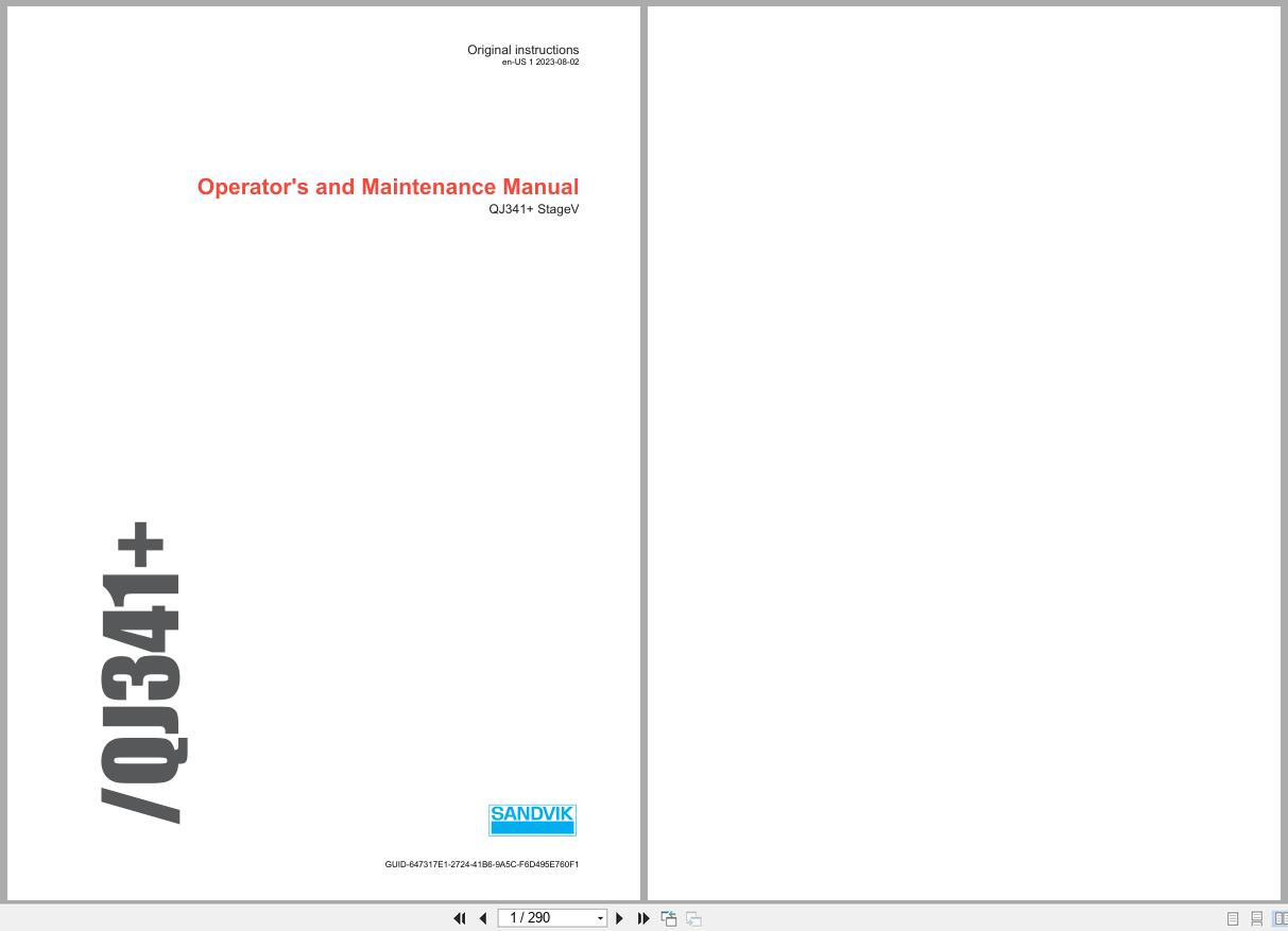 Sandvik Crusher QJ341 Stage V Operators and Maintenance Manual 1 Copy