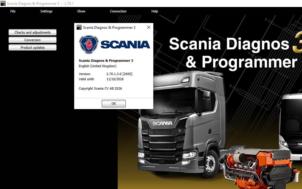 Scania SDP3 2.70 2026 Marine and Industrial Engine Diagnostic Program Remote