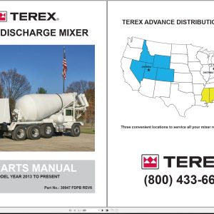 Terex Front Discharge Mixer Truck Parts Manual 30947 FDPB 2016 1