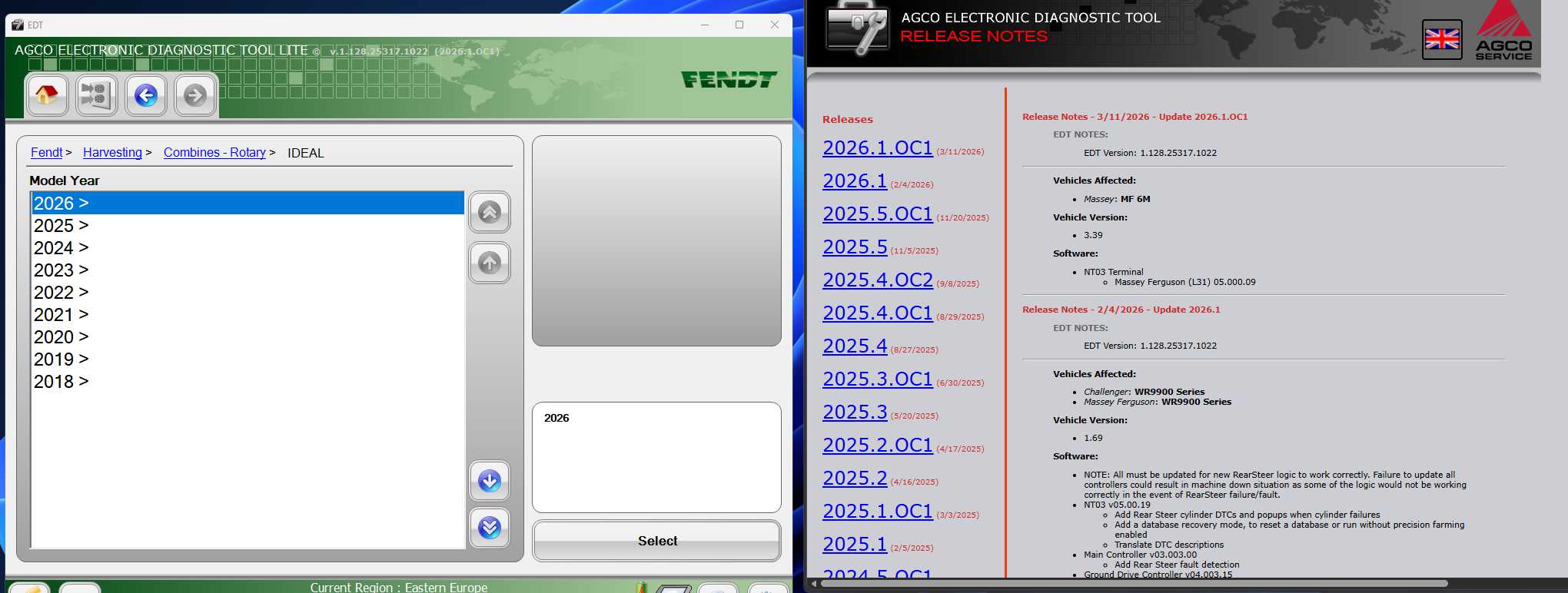 AGCO EDT Electronic Diagnostic Software 03.2026 1
