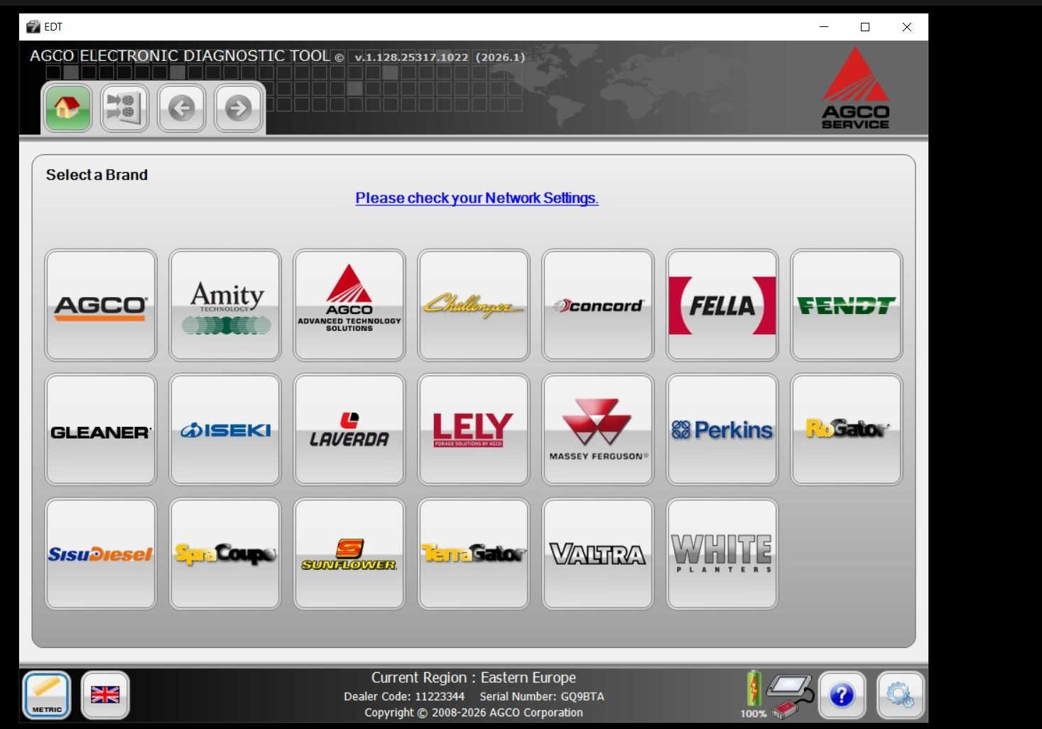 AGCO EDT Electronic Diagnostic Software 03.2026 2