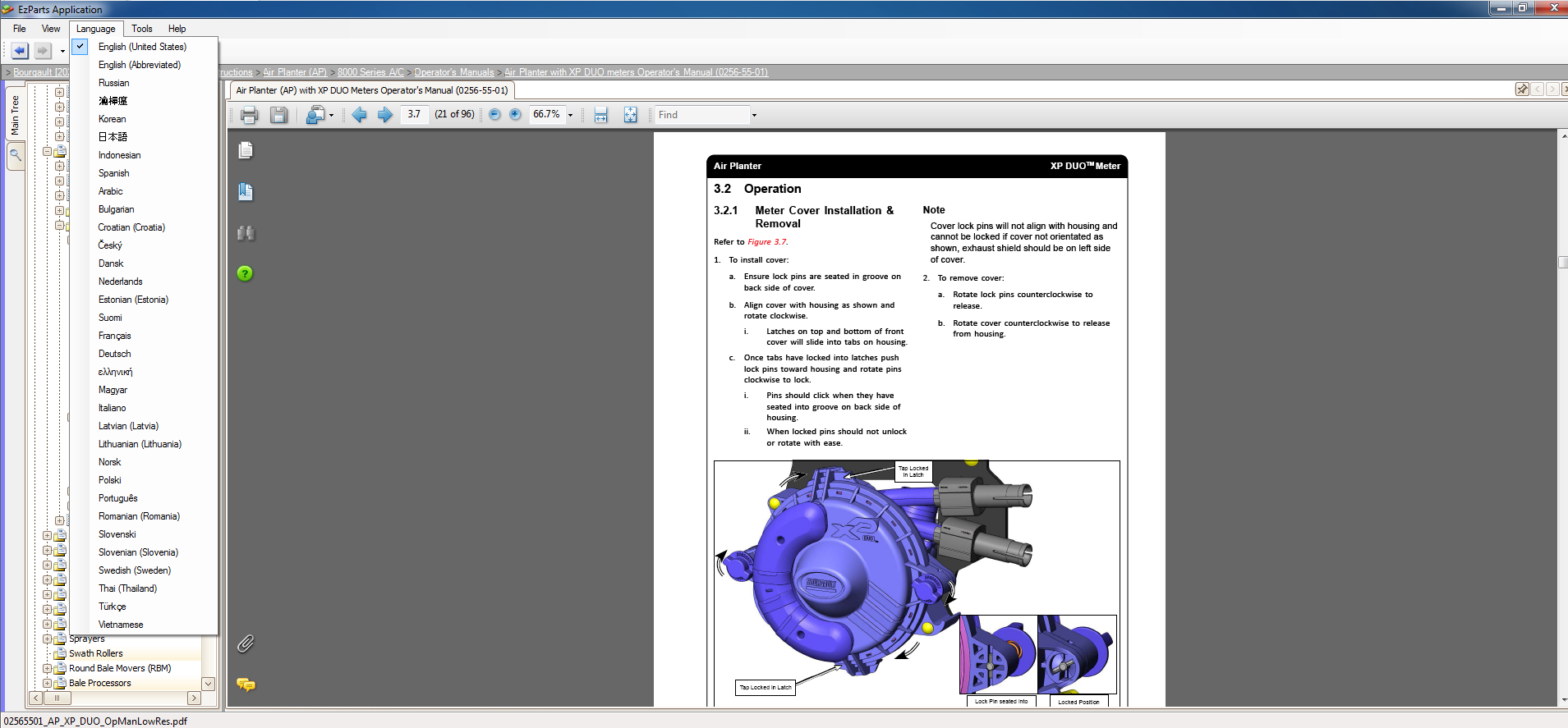 Bourgault Q1 04.2026 Parts Book Instructions Documentation VMware 7