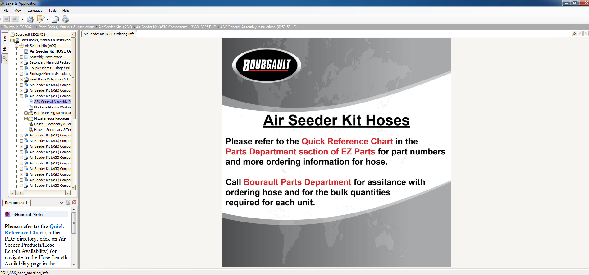 Bourgault Q1 04.2026 Parts Book Instructions Documentation VMware 9
