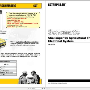 CAT Agricultural Tractor Challenger 65 Electrical Schematic SENR4795 01 2015 (1)