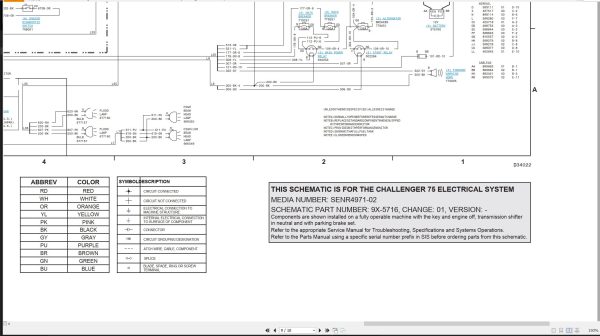 CAT Agricultural Tractor Challenger 75 Electrical Schematic SENR4971 02 2015 (2)