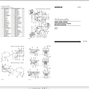 CAT Articulated Dump Truck D25D D30D D350D Electrical Schematic SENR8192 00 1990 (1)