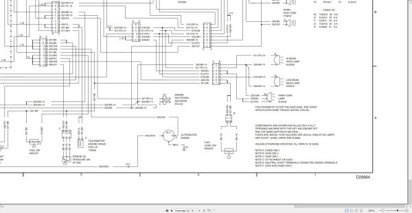 CAT Articulated Dump Truck D25D D30D D350D Electrical Schematic SENR8192 00 1990 (2)