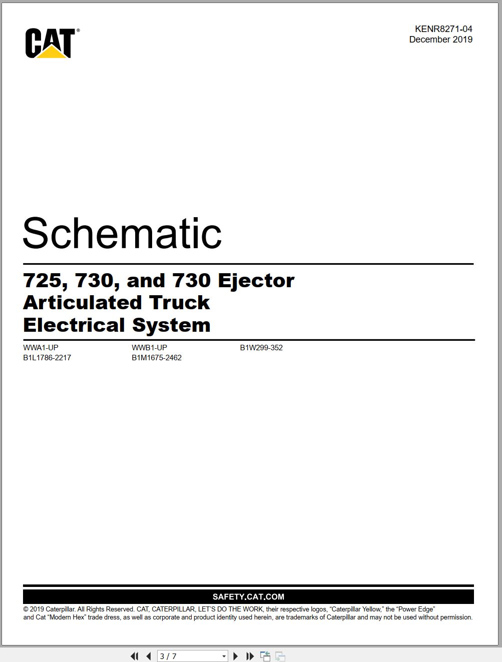 CAT Articulated Truck 725 Electrical Hydraulic Schematic (1)