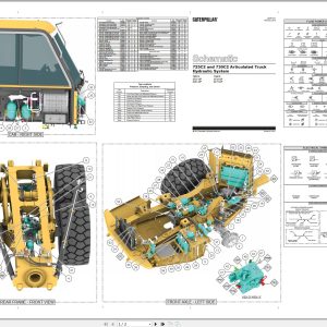 CAT Articulated Truck 725C2 Electrical Hydraulic Schematic (1)