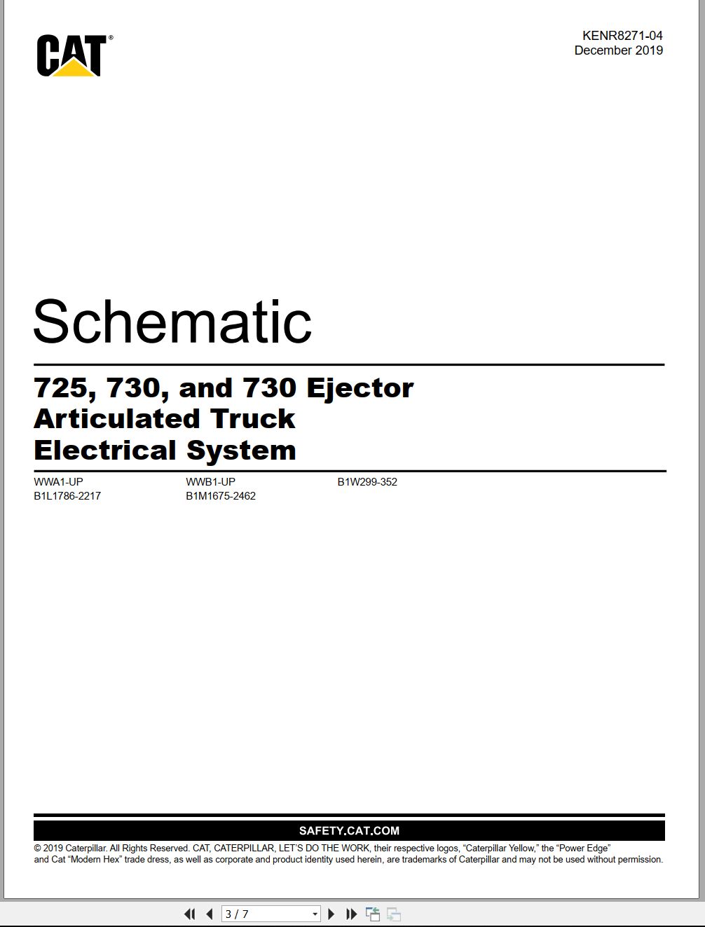 CAT Articulated Truck 730 Electrical Hydraulic Schematic (1)