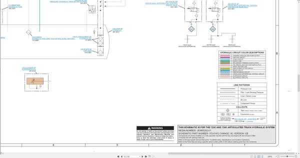 CAT Articulated Truck 730C Electrical Hydraulic Schematic (2)