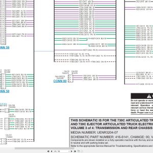 CAT Articulated Truck 730C Electrical Hydraulic Schematic (3)