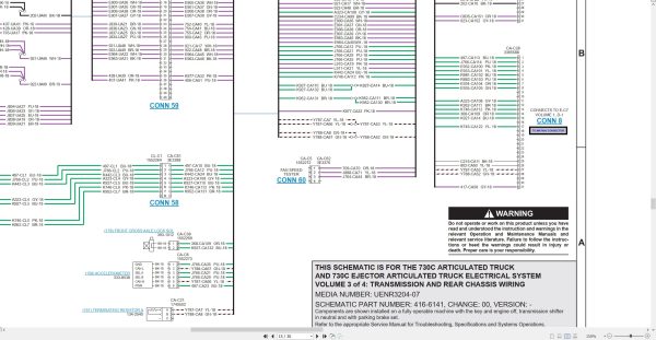 CAT Articulated Truck 730C Electrical Hydraulic Schematic (3)