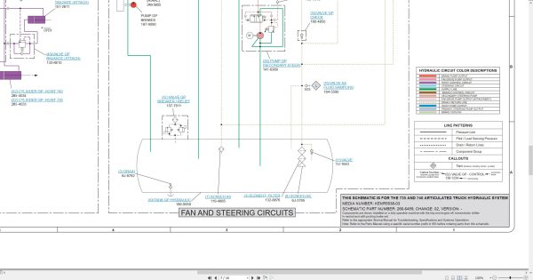 CAT Articulated Truck 735 Electrical Hydraulic Schematic (3)
