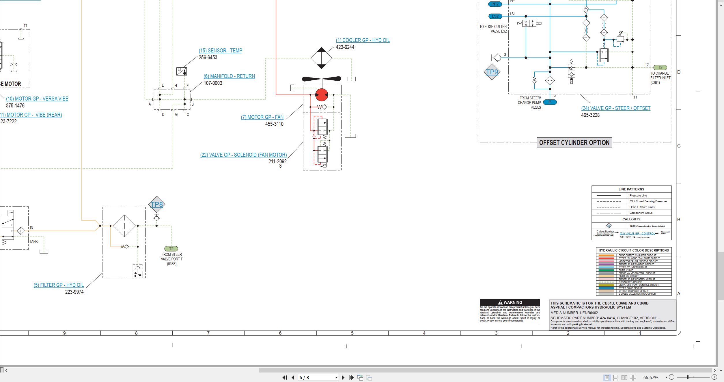 CAT Asphalt Compactor CB66B Electrical Hydraulic Schematic (3)