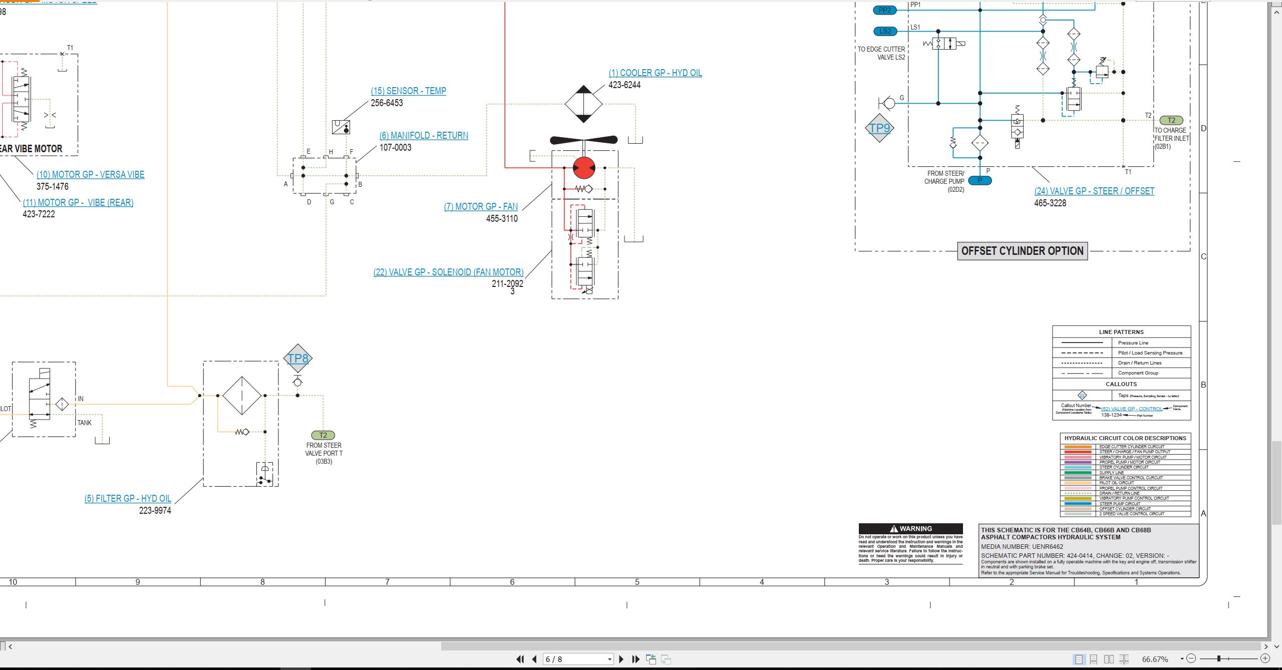 CAT Asphalt Compactor CB68B Electrical Hydraulic Schematic (3)