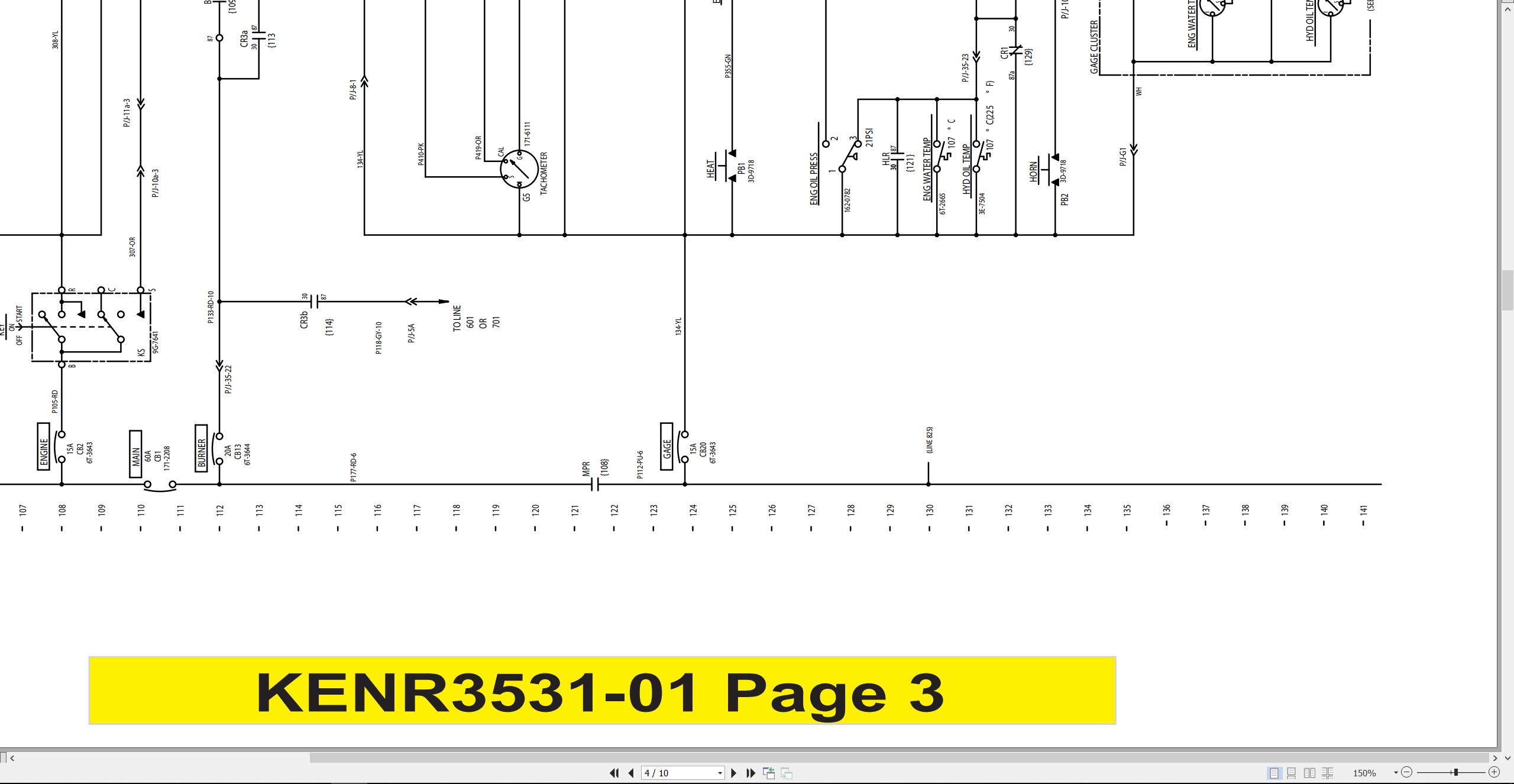 CAT Asphalt Paver AP 900B Electrical Hydraulic Schematic (2)