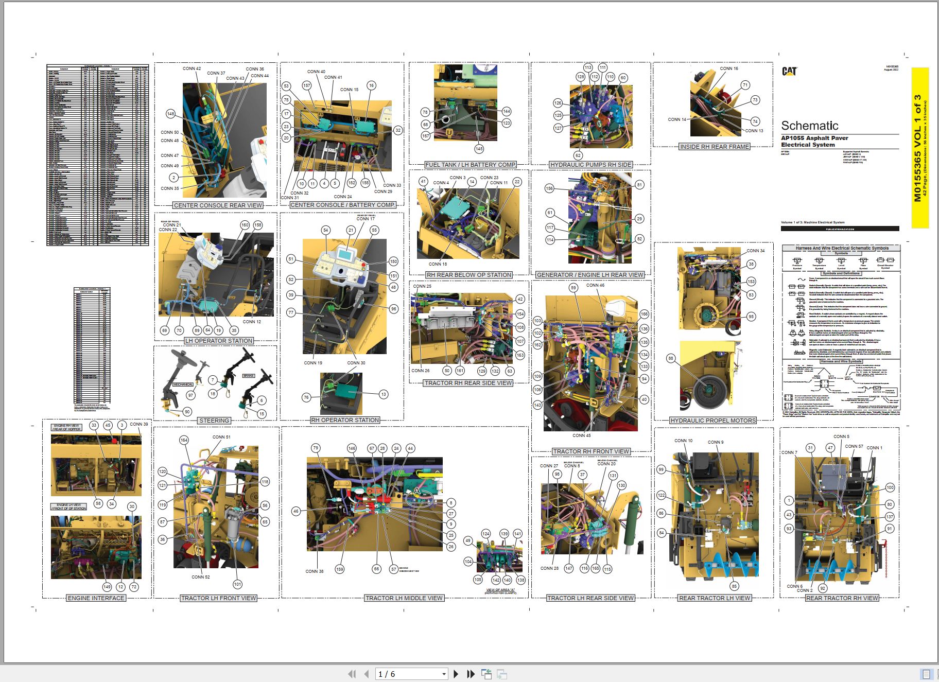 CAT Asphalt Paver AP1055 Electrical Hydraulic Schematic (1)