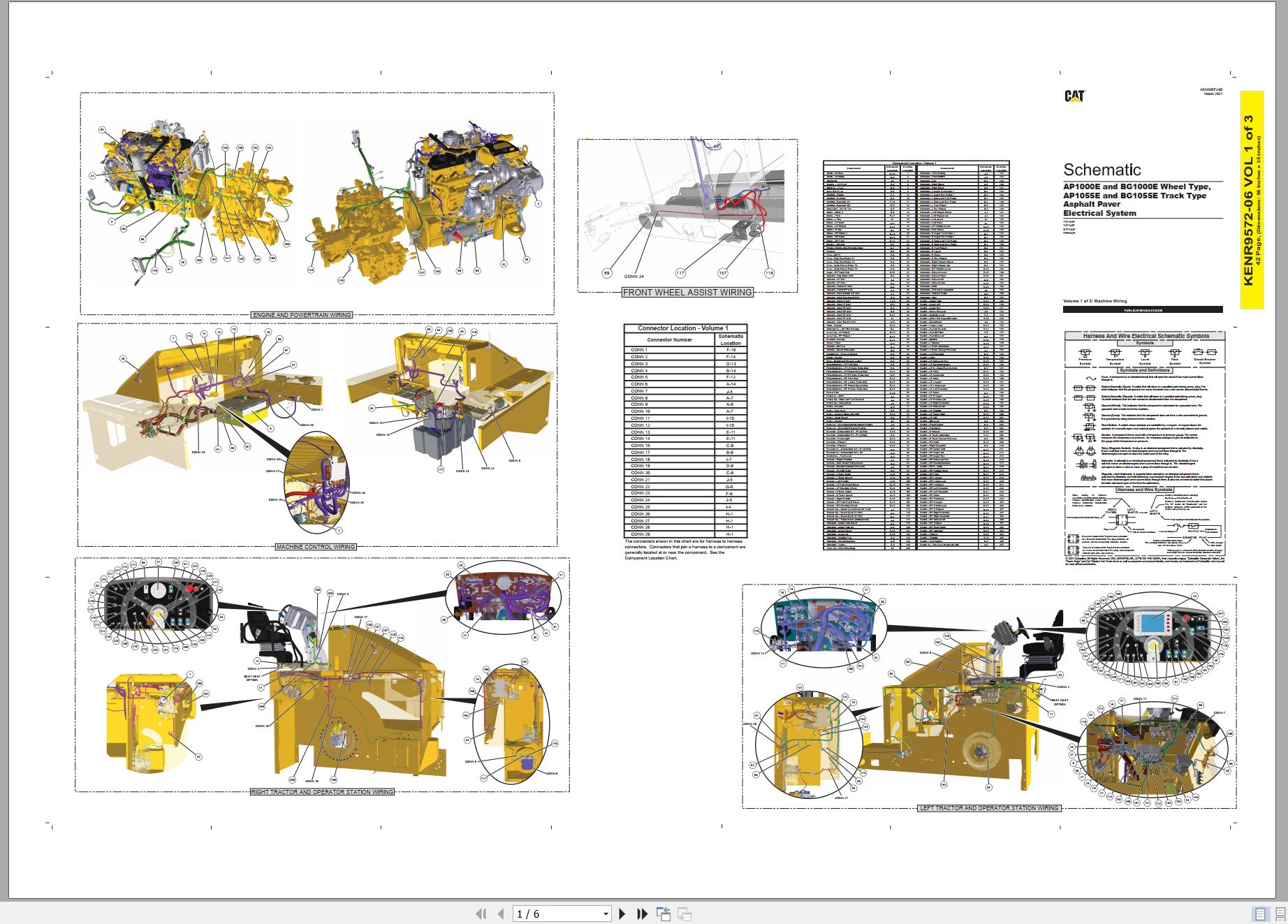 CAT Asphalt Paver AP1055E Electrical Hydraulic Schematic (1)