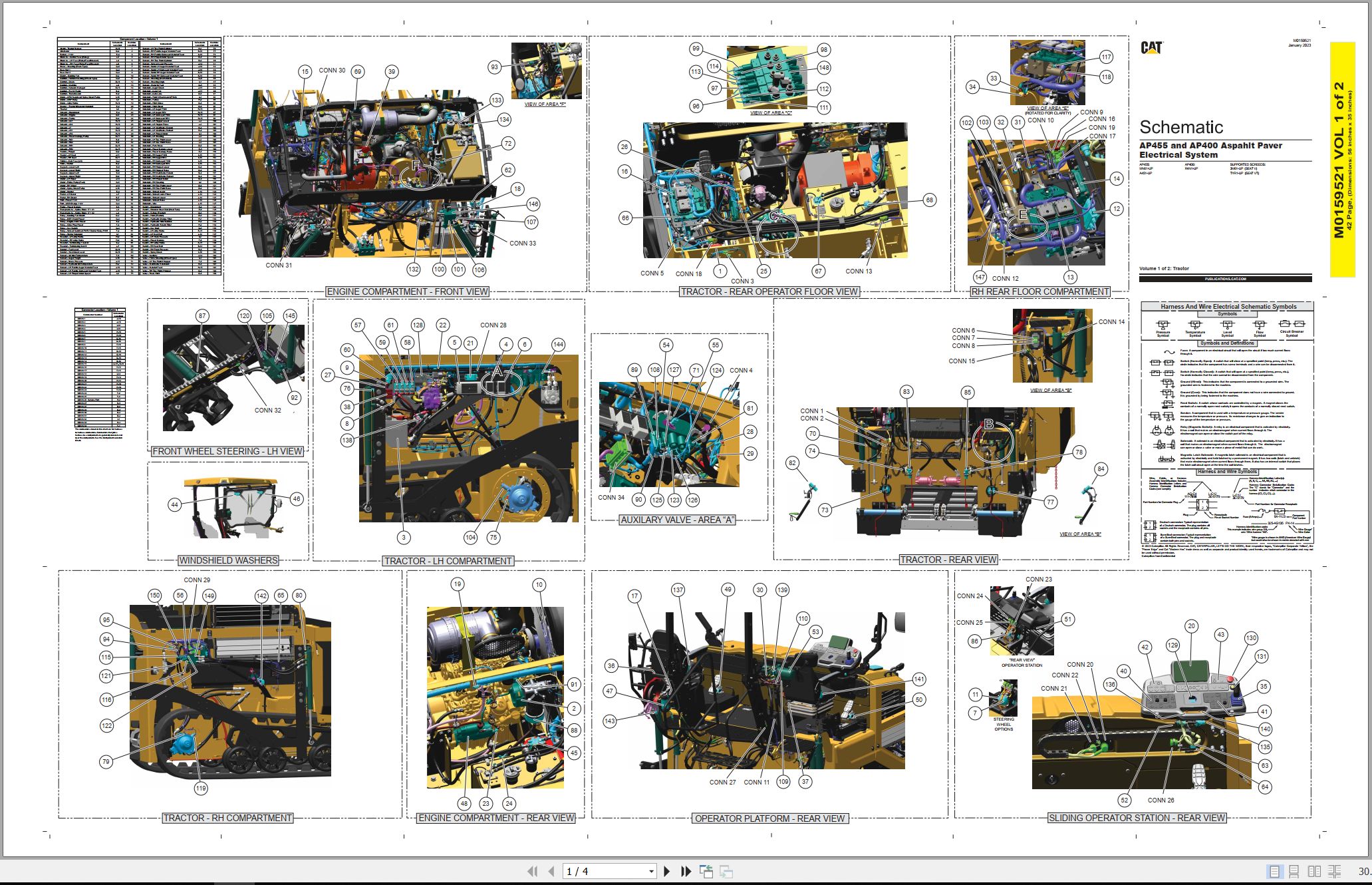 CAT Asphalt Paver AP400 Electrical Hydraulic Schematic (1)